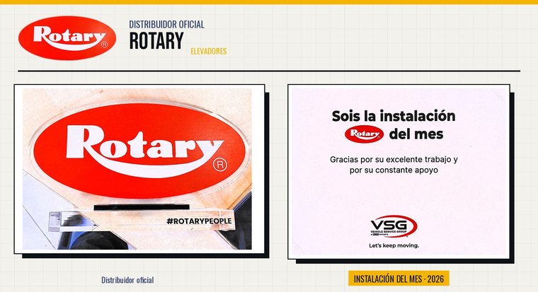 Distribuidor oficial Rotary — Instalación del mes 2026, Equipatec
