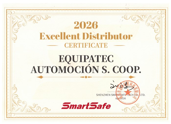 Certificado Excellent Distributor SmartSafe 2026 — Equipatec Automoción S. Coop.
